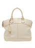 Lockit MM, &pound;595, Handbags, Cream, Leather, Front view